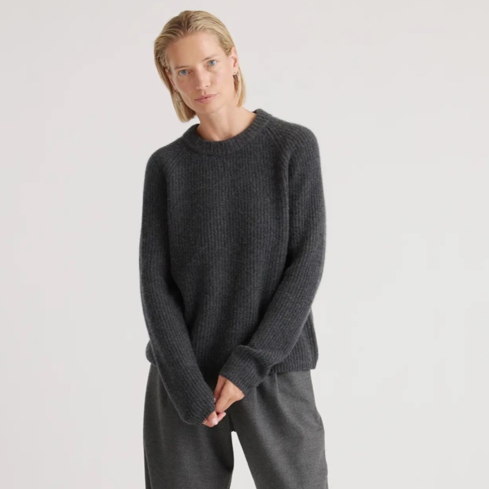 Quince Mongolian Cashmere fisherman sweater